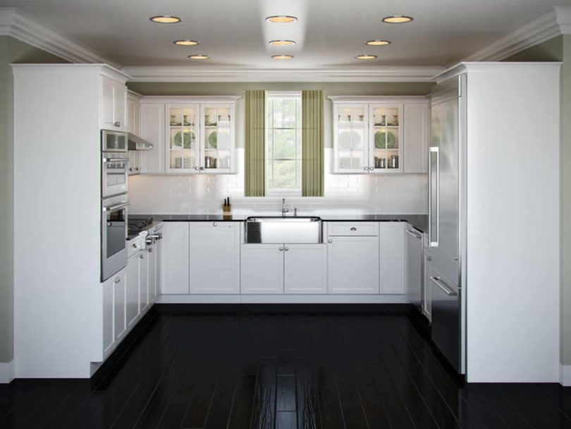 Кухни с темным полом: дизайн интерьера, сочетание с гарнитуром, фото