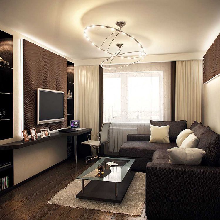 Дизайн зала в квартире: материалы, планировка, обстановка, отделка пола и  потолка, текстиль