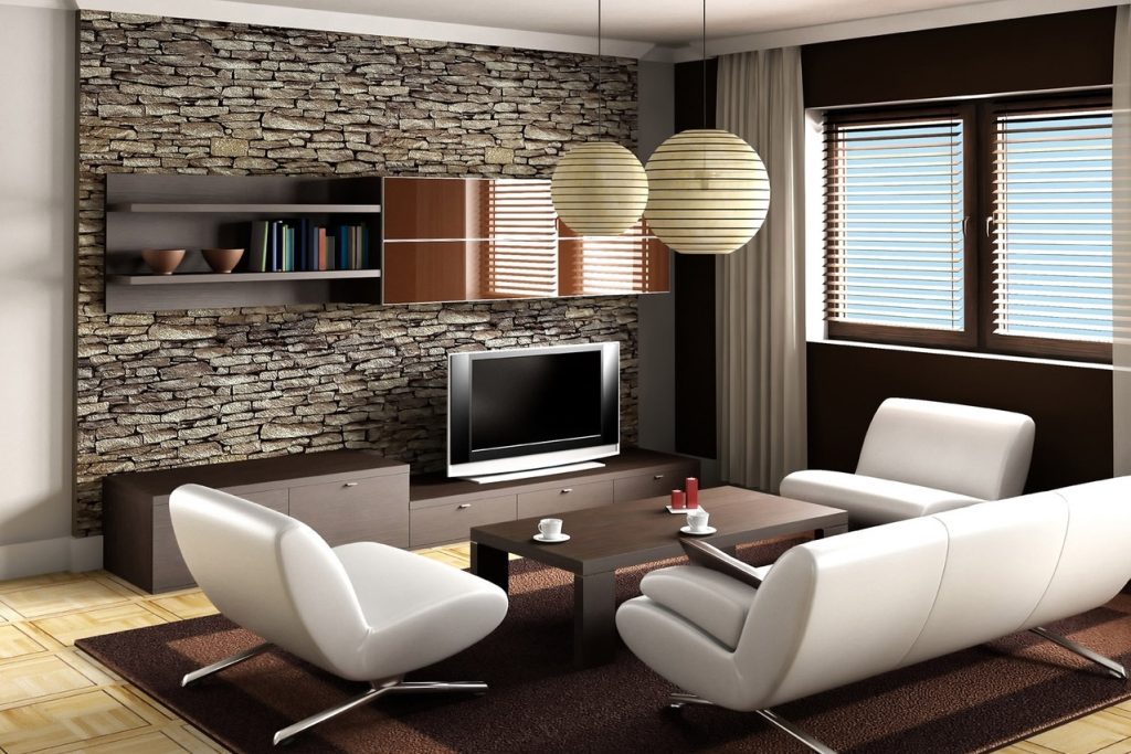 Обои для гостиной комнаты » Современный дизайн на Vip-1gl.ru