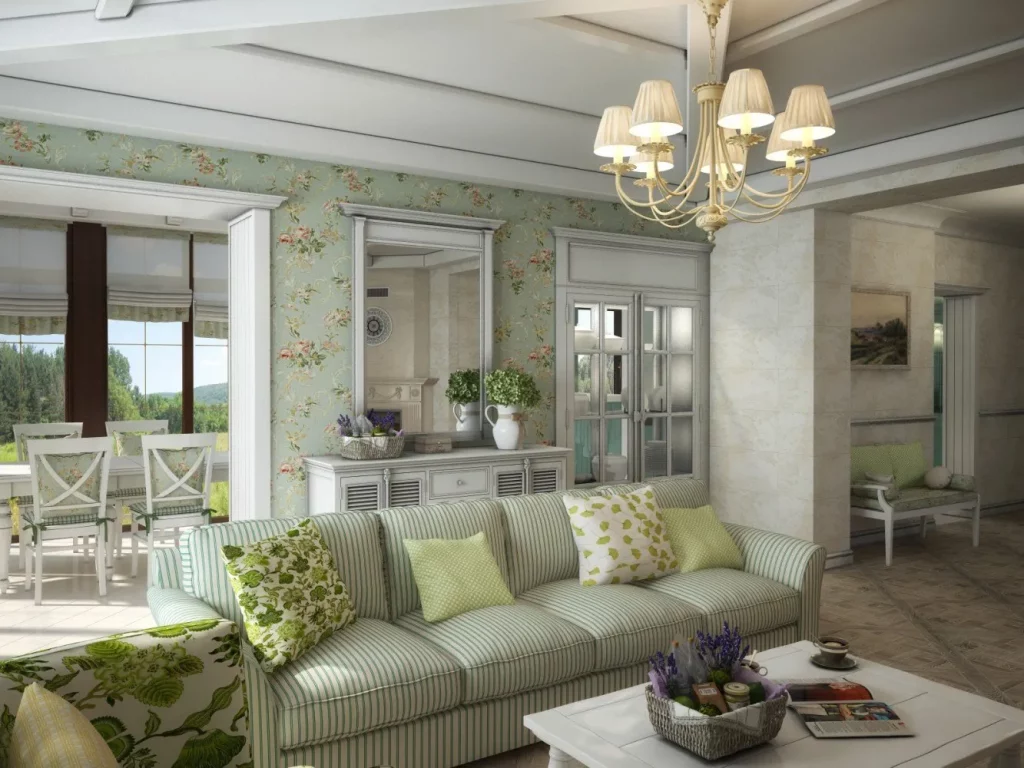 Дизайн гостиной в стиле прованс – как создать элегантный, но уютный уголок  [92 фото]