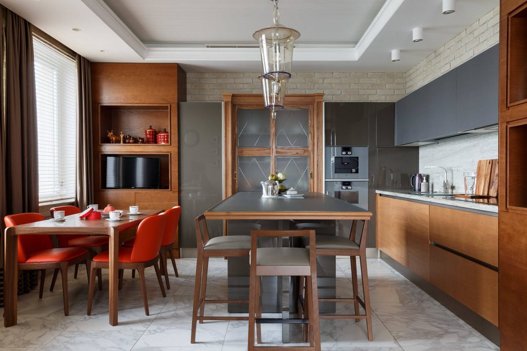 Дизайн кухни гостиной 18 кв.м. - 75 современных вариантов интерьера