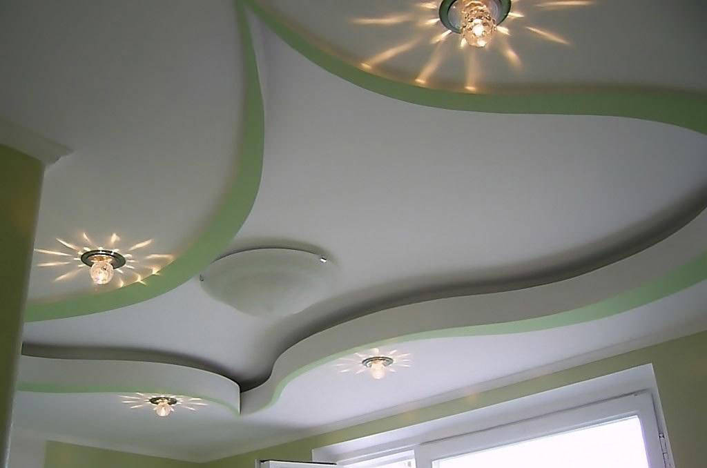 Дизайн потолков из гипсокартона на кухне: фото, варианты оформления