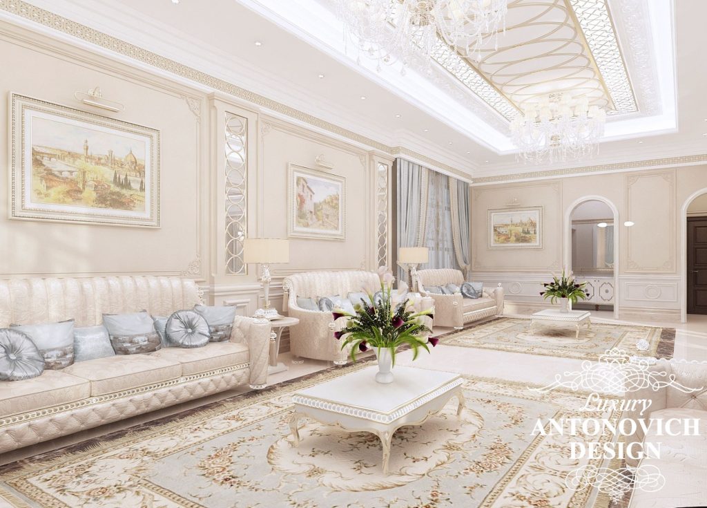 Роскошная гостиная в классическом стиле - Luxury Antonovich Design