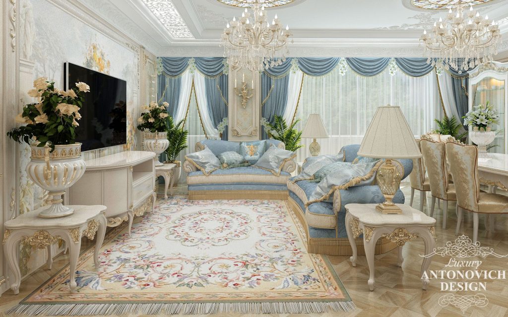 Гостиная в классическом стиле ⋆ Элитный дизайн интерьера в Ташкенте - Антонович  Дизайн