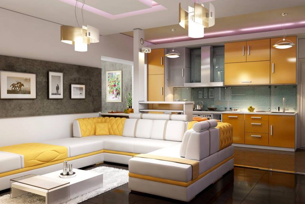 Кухня-гостиная 22 кв.м: дизайн и планировка интерьера с красивыми  фото-идеями | Статьи Мебель54 города Новосибирска