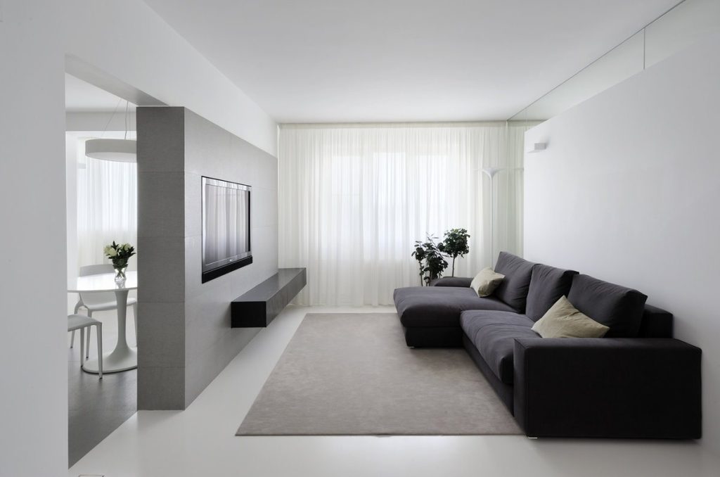 Дизайн гостиной-спальни 18 кв. м.: 65 фото интерьеров, зонирование и  офрмление