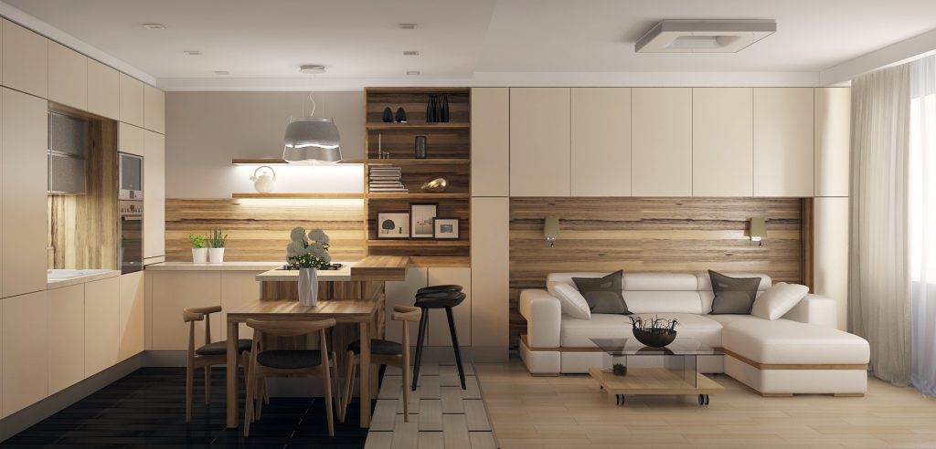 Кухня гостиная 14 кв м с диваном — дизайн фото | Блог о ремонте и дизайне  интерьера