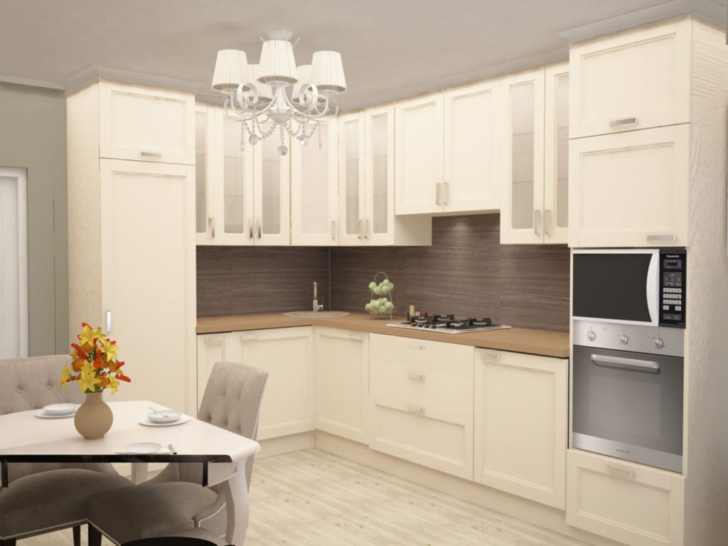 Кухня 11.4 м², стиль Современная классика: купить готовый дизайн-проект  кухни в стиле Современная классика для жк дом на окском - ReRooms