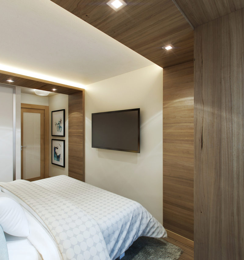Зонирование квадратной комнаты. Дизайн спальни-гостиной — секреты  зонирования Совмещенная спальня и гостиная 20 кв
