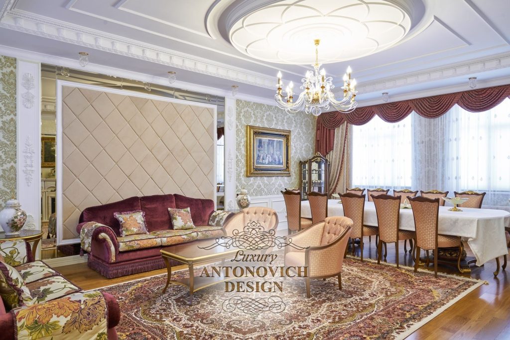 Интерьер гостиной в классическом стиле фото - Luxury Antonovich Design