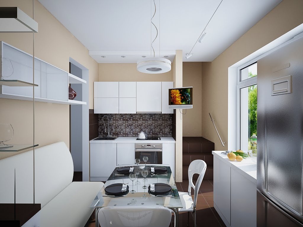 Кухня-гостиная в хрущевке (38 фото): видео-инструкция по оформлению дизайна  совмещенного помещения своими руками, цена, фото