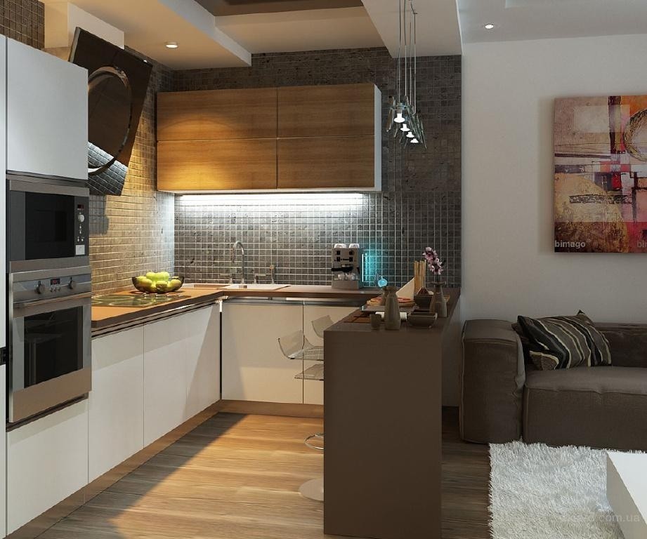 Интерьер кухни гостиной 15 кв.м. - 75 современных вариантов дизайна