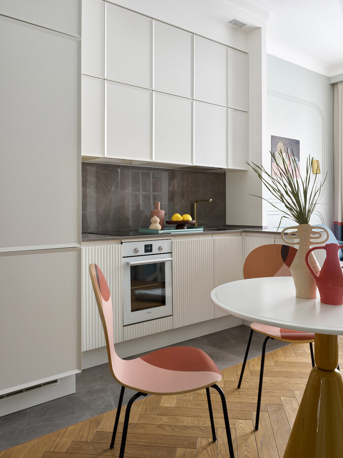 Кухня-гостиная в квартире 74 м²: проект интерьера от Анастасии Холопцевой