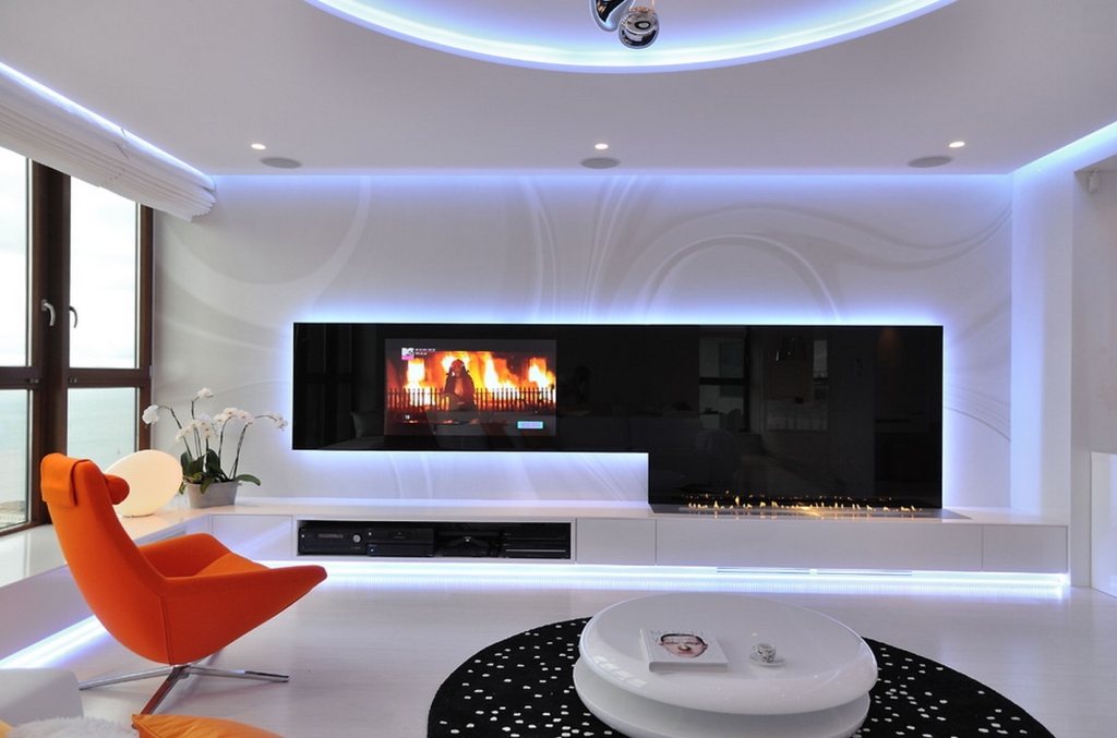 Стена с телевизором – дизайн современной гостиной | Интерьерные штучки