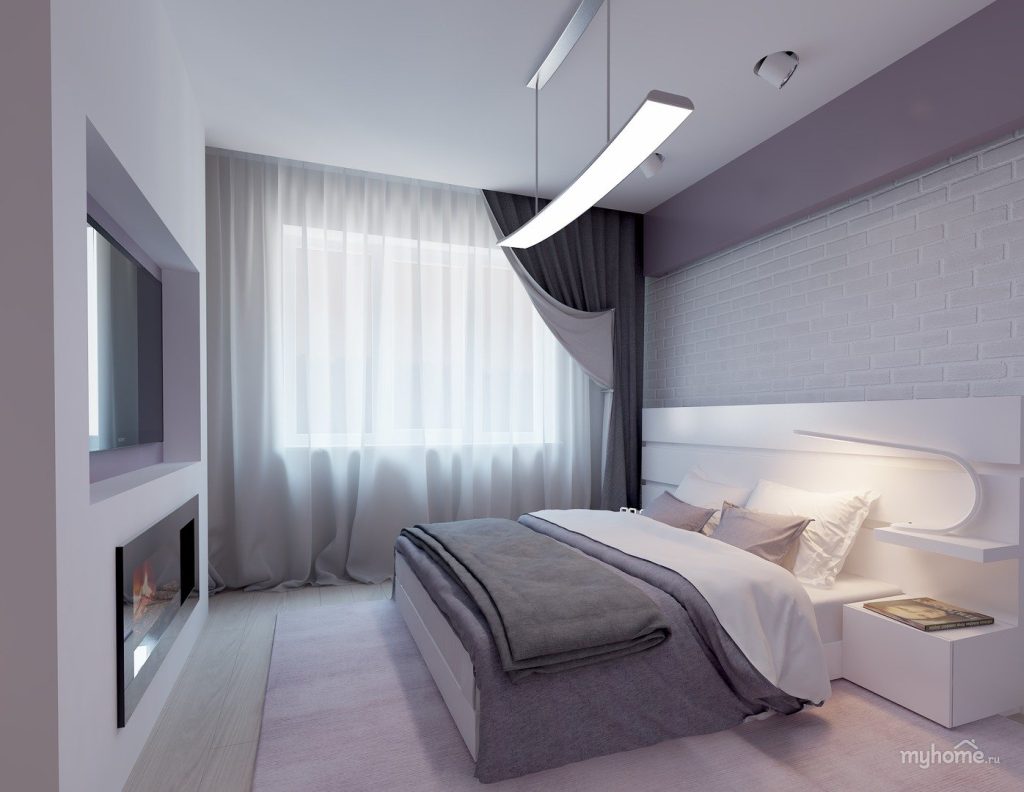 Дизайн спальни в панельном доме - 59 фото