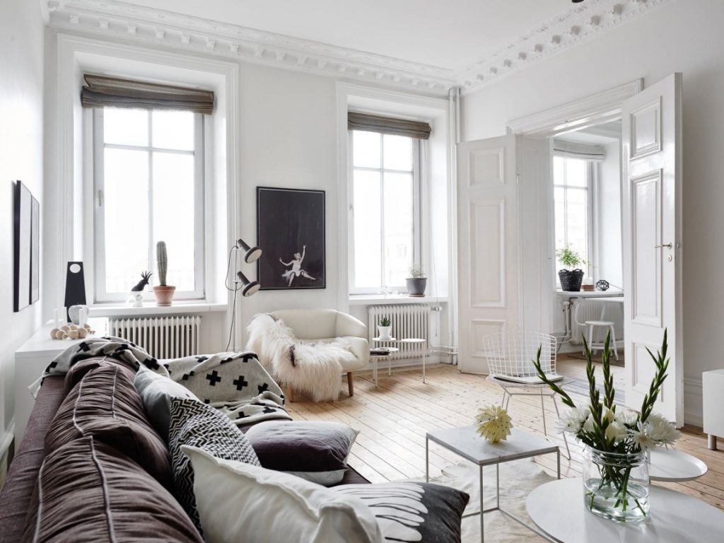 Скандинавский стиль в интерьере квартиры - фото