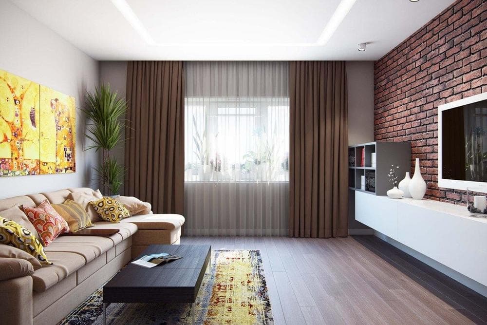 Спальня-гостиная 18 кв. м: дизайн и зонирование пространства при совмещении  комнат в одной, интерьер прямоугольной