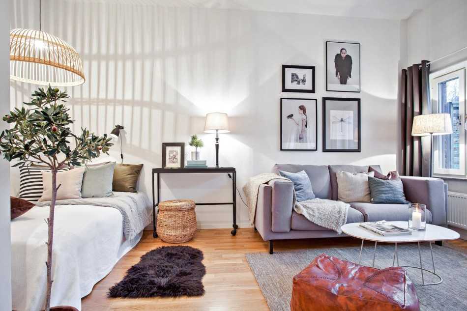 Спальня-гостиная 18 кв. м. - 100 фото современного и уютного дизайна