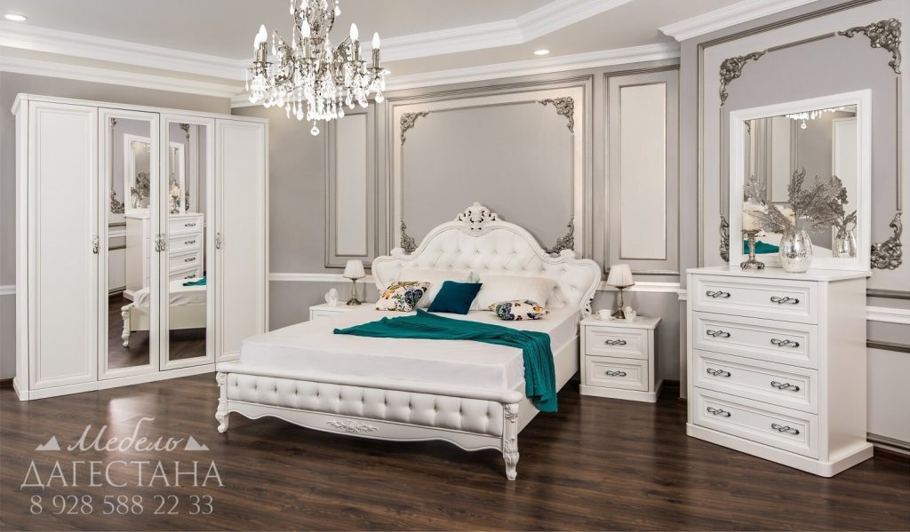 Спальня Мишель белая матовая – Мебель Дагестана