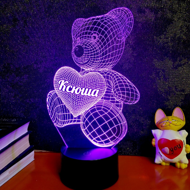 Купить именной 3д светильник в интернет-магазине в Москве