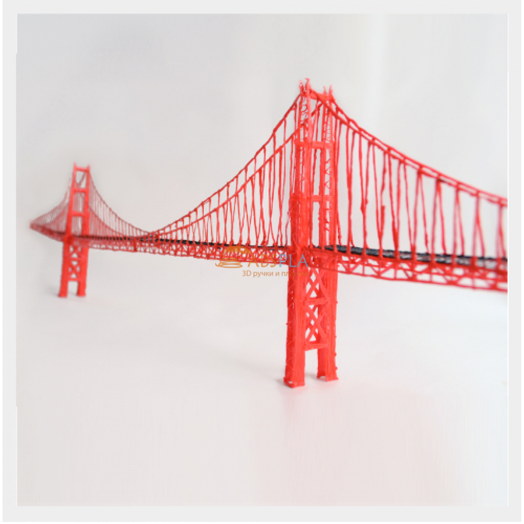 Мост Золотые Ворота - шаблон трафарет для 3Д ручки