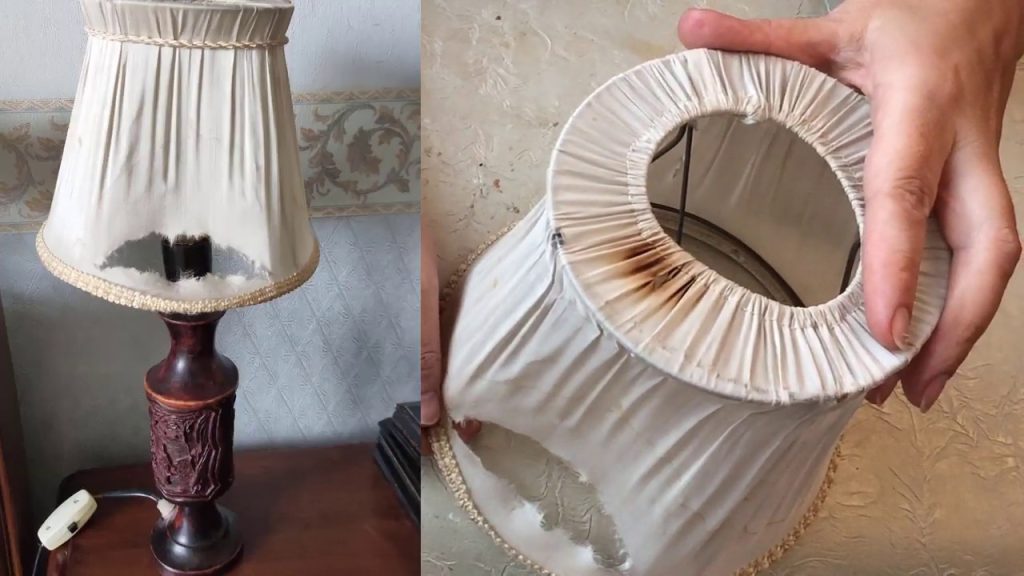 Restoration of a table lamp. Making a new lampshade. DIY / needlework. -  YouTube
