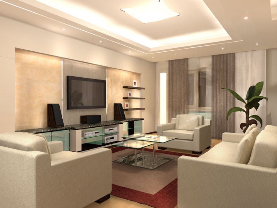 Дизайн гостинной квартиры » Современный дизайн на Vip-1gl.ru