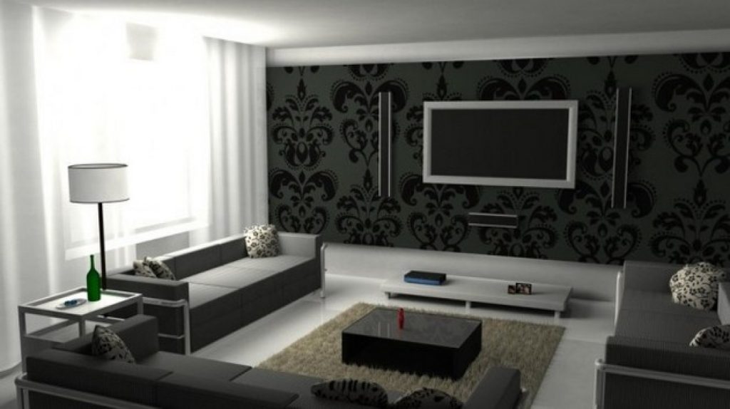 Черно белый интерьер гостиной фото — Портал о строительстве, ремонте и  дизайне
