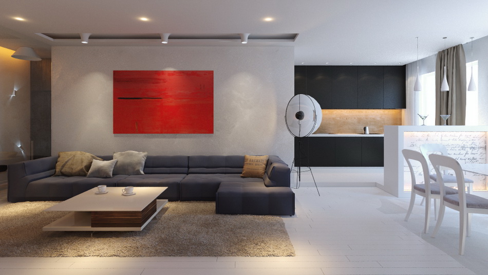 Дизайн интерьера гостиной минимализм » Современный дизайн на Vip-1gl.ru
