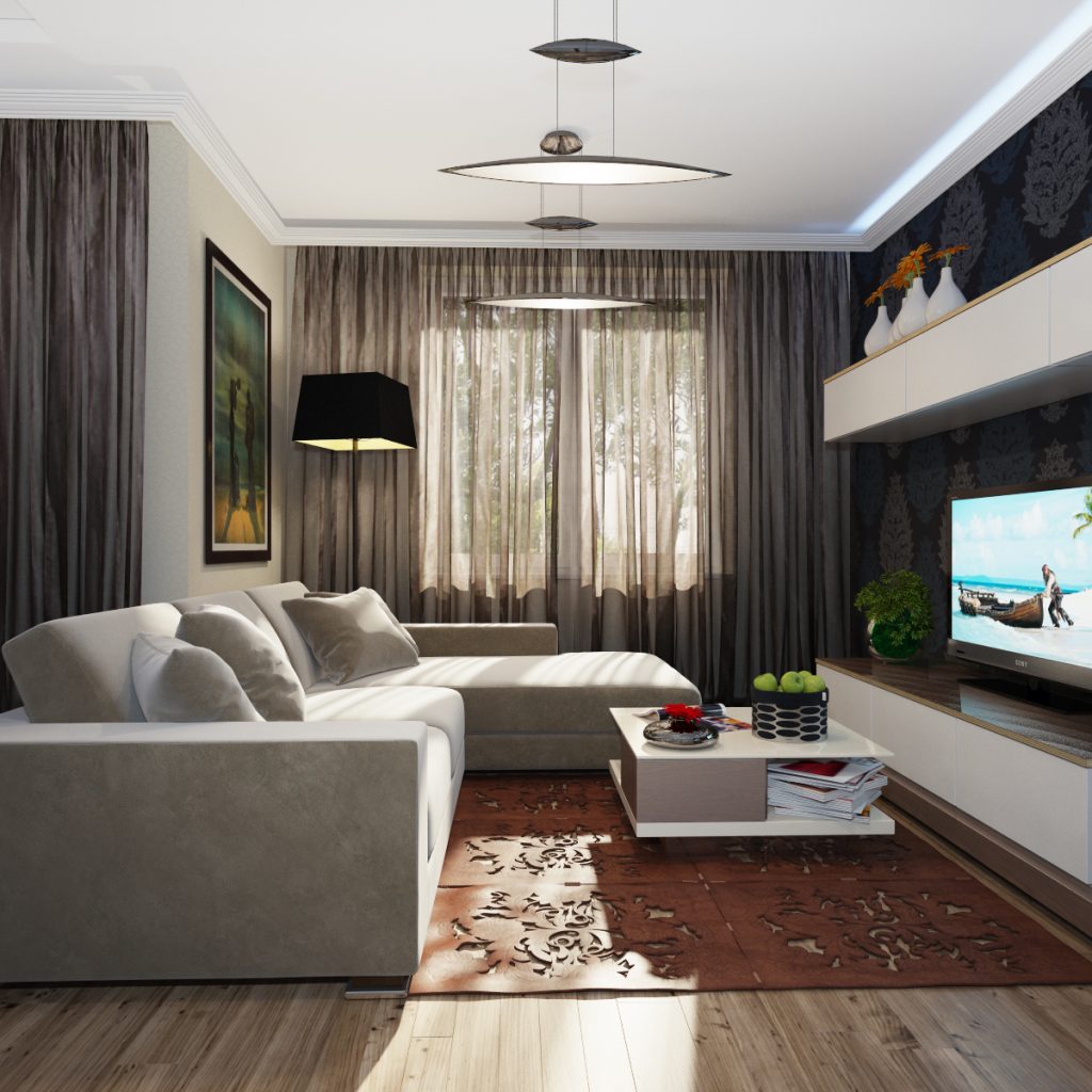 Идеи дизайна интерьера для маленькой комнаты спальни-гостиной | Блог о  ремонте и дизайне интерьера