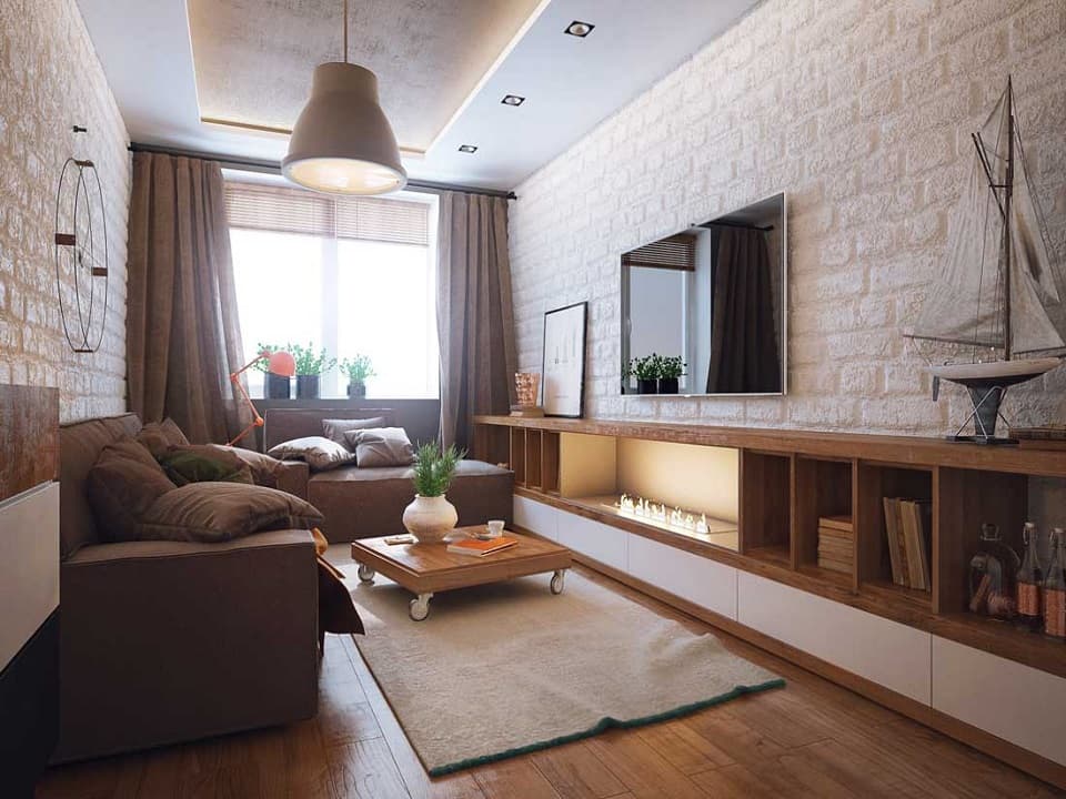 Гостиная 16 кв. м: дизайн в современном стиле, реальные фото в квартире,  интерьер, квадратная комната в панельном доме в светлых тонах, расстановка  мебели