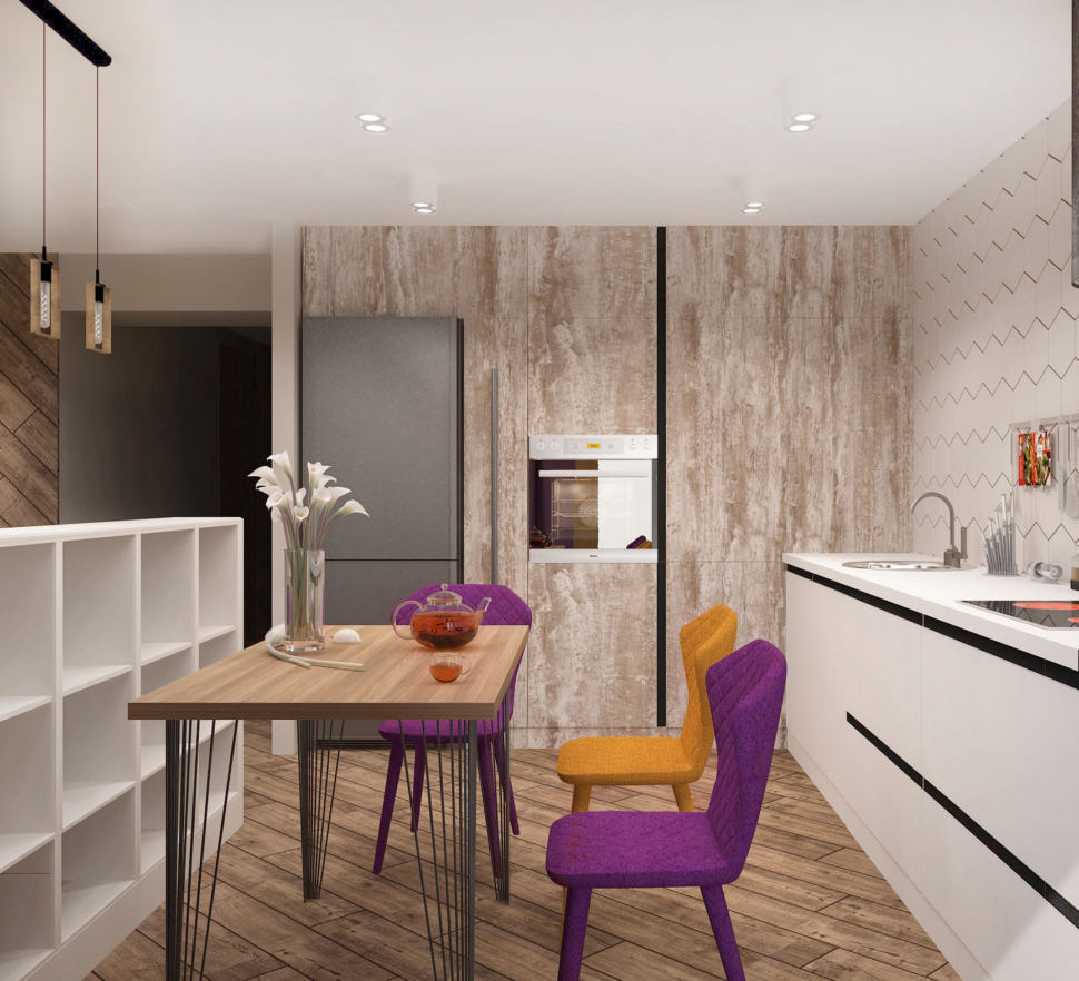 3D тур кухни-гостиной 33 кв.м ➤ смотреть фото дизайна интерьера