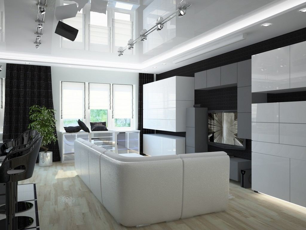 Кухня - гостиная: 18 кв м, 19 кв м, дизайн интерьера, реальные фото