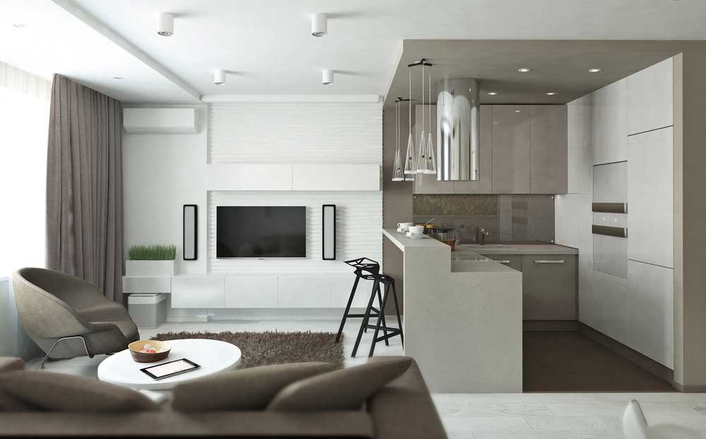 Кухня-гостиная 19 кв. м: дизайн интерьера, фото, планировка студии