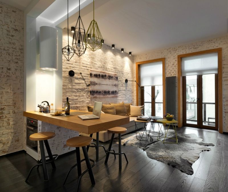 Варианты дизайна кухонь-гостинных площадью 25 кв м: зонирование, оформление