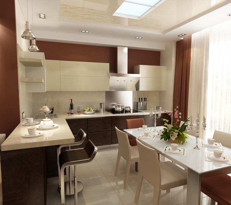 Кухня 25 кв. м.: 125 фото идей актуального интерьера и вариантов дизайна  для большой кухни
