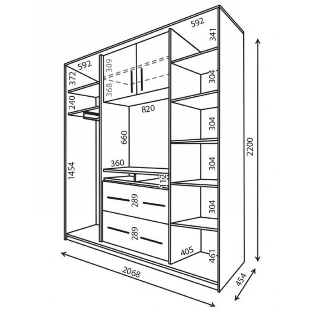 Как определить глубину шкафа-купе? – стандартные размеры для разных форм и  типов шкафов