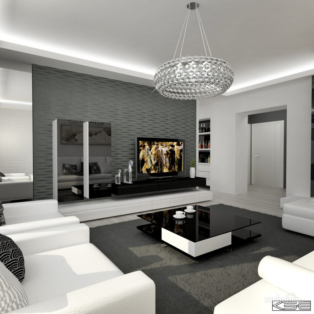 Интерьер гостинной с белой мебелью фото » Картинки и фотографии дизайна  квартир, домов, коттеджей