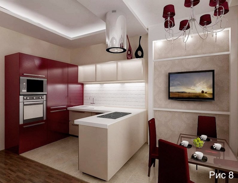 Дизайн маленьких интерьеров квартир (кухня, гостиная): фото