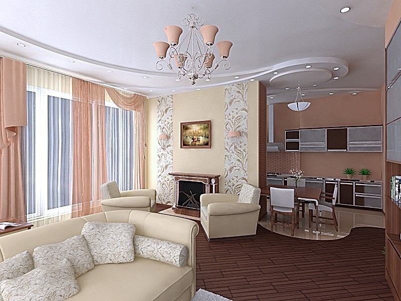Столовая-гостиная в одной комнате — дизайн фото гостиной — Портал о  строительстве, ремонте и дизайне