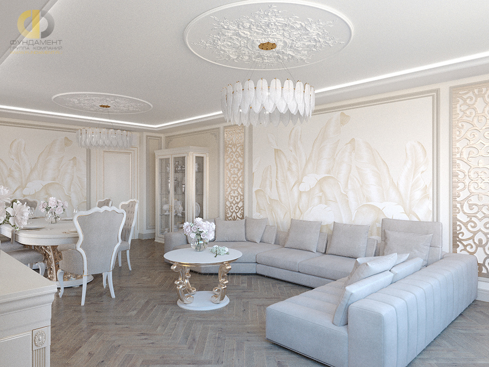 Гостиная в светло-серых тонах – посмотреть 765 фото дизайна интерьера  гостиных в светло-сером цвете: портфолио, цены на услуги в Москве на сайте  ГК «Фундамент»