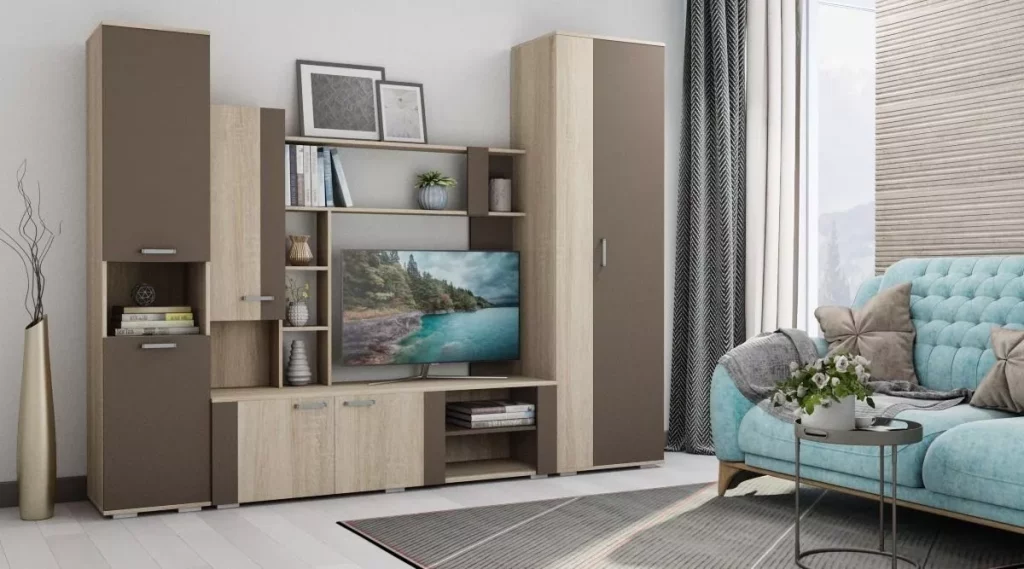 Модульная гостиная Невада (Композиция 1) купить по цене 17 850 руб в  Тарко-Сале с доставкой | Уник-мебель