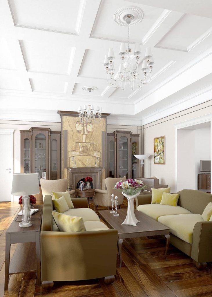 Современный интерьер гостиной в стиле модерн: особенности оформления,  отделки, декора