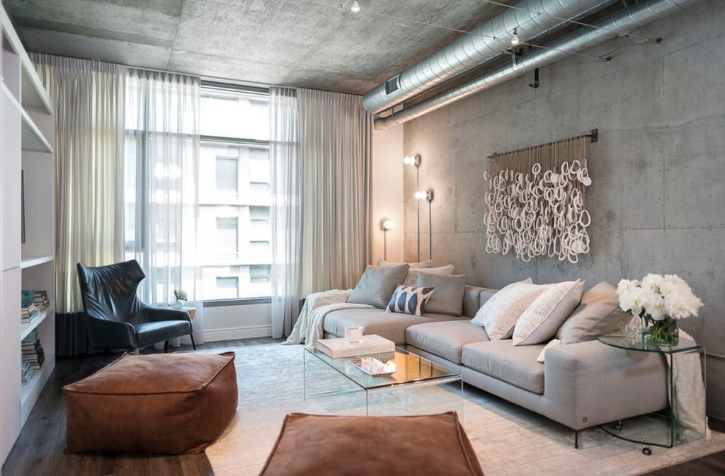 Гостиная в стиле лофт: 100 фото идей дизайна интерьера в квартире, спальня- гостиная