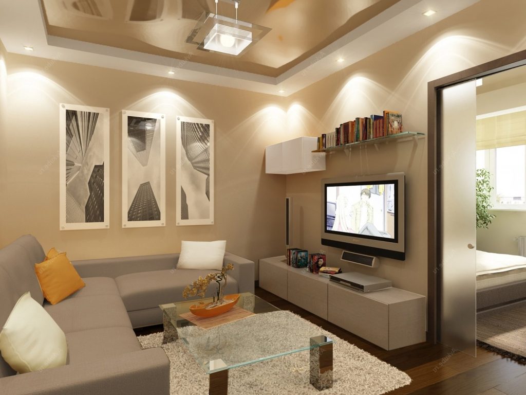 Дизайн маленькой гостиной с низким потолком » Картинки и фотографии дизайна  квартир, домов, коттеджей