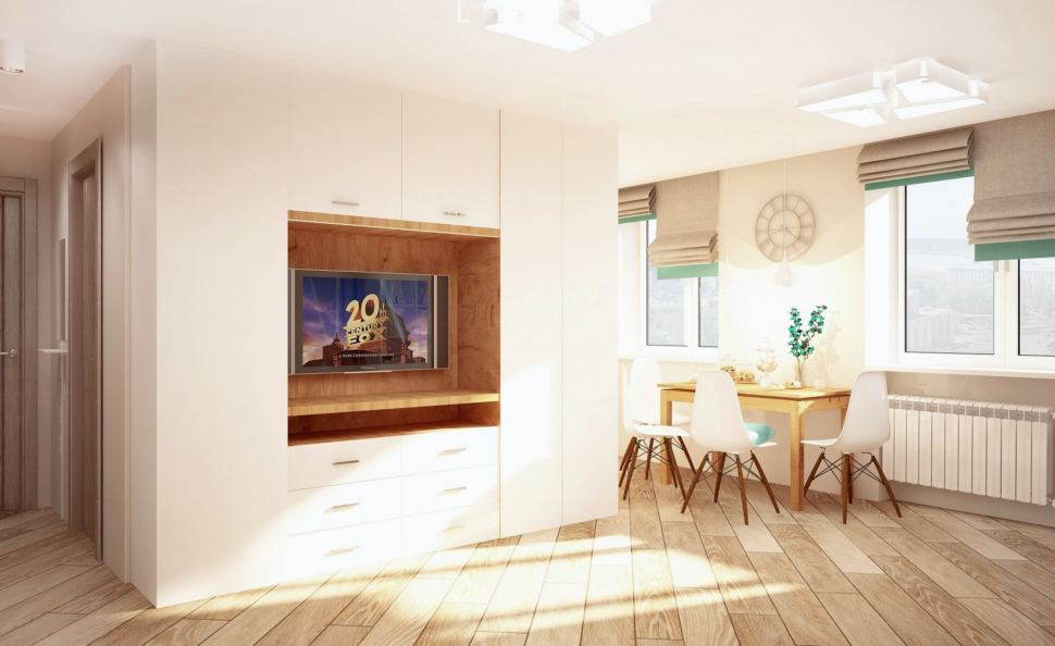 Кухня-гостиная 23 кв.м в современном стиле ➤ смотреть фото дизайна интерьера