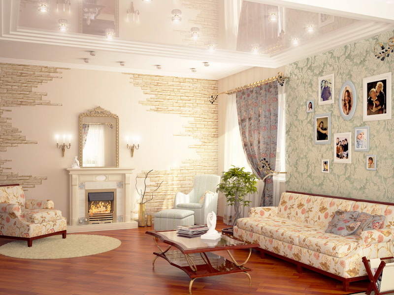 Стиль прованс в гостиной - фото лучших интерьеров