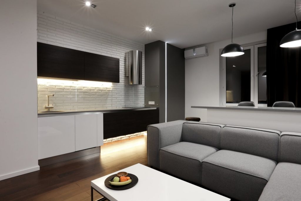 Дизайн студии 25 кв м: планировка и зонирование интерьера квартиры,  реальные фото