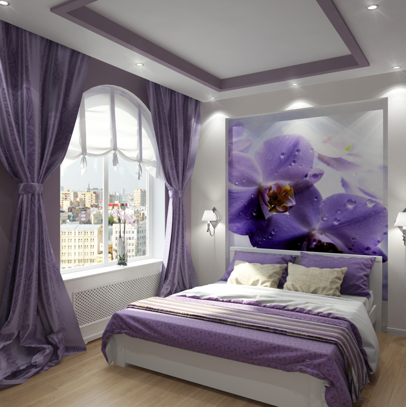 Комбинированные спальни обоями - 70 фото лучших дизайнерских решений