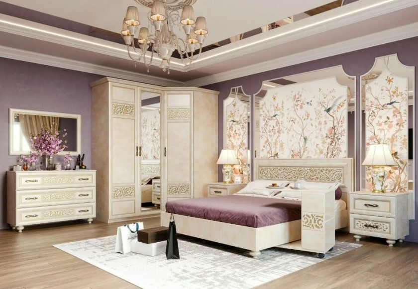 Спальня с белой мебелью дизайн: оформление интерьера, правила выбора и  нюансы размещения мебели